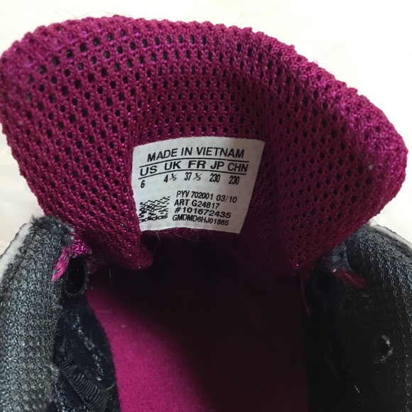 ADIDAS KANADIA WOMENS DARK GRAY AND PINK TRAIL RUNNING SNEAKER 6 - Picture 6 of 8